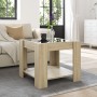 Mesa de centro y LED madera ingeniería roble Sonoma 53x53x45 cm de , Mesas de centro - Ref: Foro24-847541, Precio: 88,04 €, D...