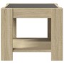 Mesa de centro y LED madera ingeniería roble Sonoma 53x53x45 cm de , Mesas de centro - Ref: Foro24-847541, Precio: 88,04 €, D...