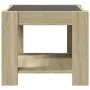 Mesa de centro y LED madera ingeniería roble Sonoma 53x53x45 cm de , Mesas de centro - Ref: Foro24-847541, Precio: 86,73 €, D...