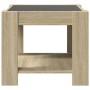 Mesa de centro y LED madera ingeniería roble Sonoma 53x53x45 cm de , Mesas de centro - Ref: Foro24-847541, Precio: 88,04 €, D...