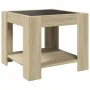 Mesa de centro y LED madera ingeniería roble Sonoma 53x53x45 cm de , Mesas de centro - Ref: Foro24-847541, Precio: 86,73 €, D...
