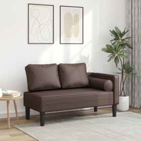 Sofá diván con cojines cuero sintético marrón de , Divanes - Ref: Foro24-4007566, Precio: 157,13 €, Descuento: %