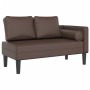 Sofá diván con cojines cuero sintético marrón de , Divanes - Ref: Foro24-4007566, Precio: 157,13 €, Descuento: %