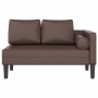 Sofá diván con cojines cuero sintético marrón de , Divanes - Ref: Foro24-4007566, Precio: 157,13 €, Descuento: %