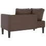Sofá diván con cojines cuero sintético marrón de , Divanes - Ref: Foro24-4007566, Precio: 154,95 €, Descuento: %