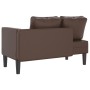 Sofá diván con cojines cuero sintético marrón de , Divanes - Ref: Foro24-4007566, Precio: 157,13 €, Descuento: %