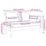 Chaiselongue-Sofa mit weißen Kunstlederkissen. von , Tagesbetten - Ref: Foro24-4007564, Preis: 166,04 €, Rabatt: %
