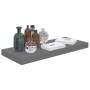 Estante flotante de pared MDF gris brillo 60x23,5x3,8 cm en Estanterías | Comprar online en Foru.es