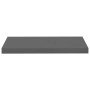 Estante flotante de pared MDF gris brillo 60x23,5x3,8 cm en Estanterías | Comprar online en Foru.es