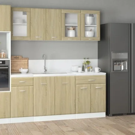 Set de muebles de cocina 4 pzas madera ingeniería roble Sonoma de , Armarios de cocina - Ref: Foro24-3307657, Precio: 259,98 ...