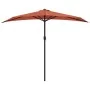 Sombrilla balcón semicircular aluminio terracota 270x144x222 cm de vidaXL, Sombrillas - Ref: Foro24-312499, Precio: 131,48 €,...
