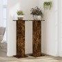Soportes para plantas 2 uds madera roble ahumado 30x30x95 cm de , Soportes para macetas - Ref: Foro24-3307877, Precio: 73,91 ...