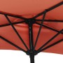 Sombrilla balcón semicircular aluminio terracota 270x144x222 cm de vidaXL, Sombrillas - Ref: Foro24-312499, Precio: 126,22 €,...