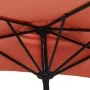 Terracotta aluminum semicircular balcony umbrella 270x144x222 cm by vidaXL, Umbrellas - Ref: Foro24-312499, Price: 131,48 €, ...
