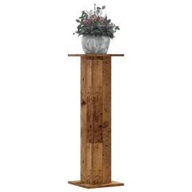 Soportes para plantas 2 uds madera roble envejecido 30x30x95 cm de , Soportes para macetas - Ref: Foro24-3307880, Precio: 79,...