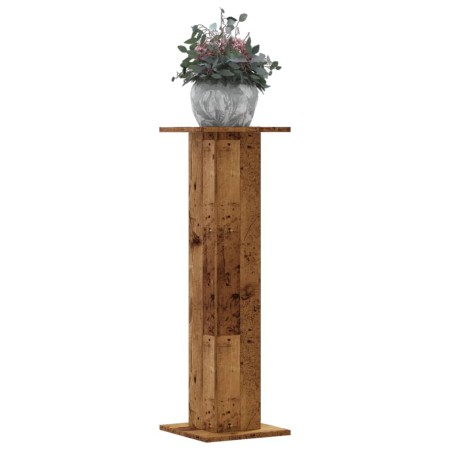 Soportes para plantas 2 uds madera roble envejecido 30x30x95 cm de , Soportes para macetas - Ref: Foro24-3307880, Precio: 79,...