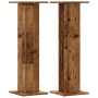 Soportes para plantas 2 uds madera roble envejecido 30x30x95 cm de , Soportes para macetas - Ref: Foro24-3307880, Precio: 79,...