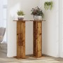 Soportes para plantas 2 uds madera roble envejecido 30x30x95 cm de , Soportes para macetas - Ref: Foro24-3307880, Precio: 79,...