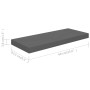 Estantes flotantes de pared 2 uds MDF gris brillo 60x23,5x3,8cm en Estanterías | Comprar online en Foru.es