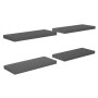 Estantes flotante de pared 4 uds MDF gris brillo 60x23,5x3,8 cm en Estanterías | Comprar online en Foru.es