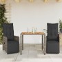 Mesita y sillas jardín 3 pzas y cojines ratán sintético gris de , Conjuntos de jardín - Ref: Foro24-3277157, Precio: 372,75 €...