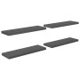 Estante flotante de pared 4 uds MDF gris brillo 80x23,5x3,8 cm en Estanterías | Comprar online en Foru.es