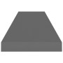 Estante flotante de pared gris con brillo MDF 90x23,5x3,8 cm en Estanterías | Comprar online en Foru.es