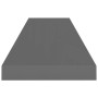 Estantes flotantes pared 2 uds MDF gris brillo 90x23,5x3,8 cm en Estanterías | Comprar online en Foru.es