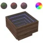 Mesita de noche con Infinity LED marrón roble 40x40x30 cm de , Mesitas de noche - Ref: Foro24-3284069, Precio: 61,43 €, Descu...
