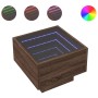Mesita de noche con Infinity LED marrón roble 40x40x30 cm de , Mesitas de noche - Ref: Foro24-3284069, Precio: 62,90 €, Descu...