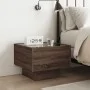 Mesita de noche con Infinity LED marrón roble 40x40x30 cm de , Mesitas de noche - Ref: Foro24-3284069, Precio: 61,43 €, Descu...