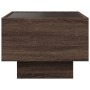 Mesita de noche con Infinity LED marrón roble 40x40x30 cm de , Mesitas de noche - Ref: Foro24-3284069, Precio: 62,90 €, Descu...