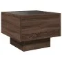 Mesita de noche con Infinity LED marrón roble 40x40x30 cm de , Mesitas de noche - Ref: Foro24-3284069, Precio: 61,43 €, Descu...