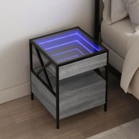 Mitteltisch mit Infinity LED in Grau Sonoma 40x40x51 cm von , Nachttische - Ref: Foro24-3284104, Preis: 89,12 €, Rabatt: %
