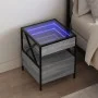 Mesa de centro con Infinity LED gris Sonoma 40x40x51 cm de , Mesitas de noche - Ref: Foro24-3284104, Precio: 89,12 €, Descuen...
