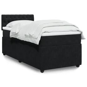Box spring bed with black velvet mattress 80x200 cm by , Beds and slatted bases - Ref: Foro24-3287598, Price: 330,58 €, Disco...