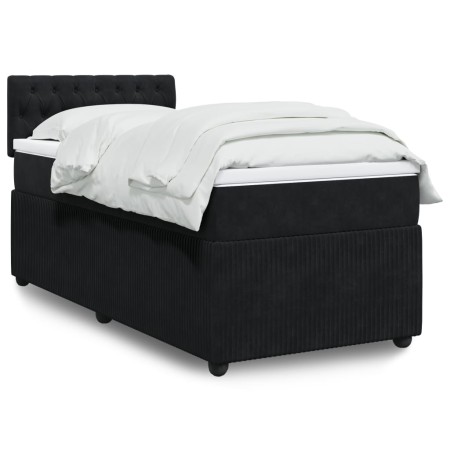 Cama box spring con colchón terciopelo negro 80x200 cm de , Camas y somieres - Ref: Foro24-3287598, Precio: 336,07 €, Descuen...