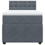 Cama box spring con colchón terciopelo gris oscuro 80x200 cm de , Camas y somieres - Ref: Foro24-3287603, Precio: 363,41 €, D...