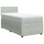 Cama box spring con colchón terciopelo gris claro 100x200 cm de , Camas y somieres - Ref: Foro24-3287662, Precio: 365,69 €, D...