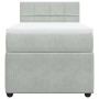 Cama box spring con colchón terciopelo gris claro 100x200 cm de , Camas y somieres - Ref: Foro24-3287662, Precio: 365,69 €, D...