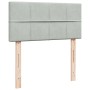 Cama box spring con colchón terciopelo gris claro 100x200 cm de , Camas y somieres - Ref: Foro24-3287662, Precio: 365,69 €, D...