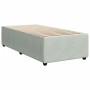 Cama box spring con colchón terciopelo gris claro 100x200 cm de , Camas y somieres - Ref: Foro24-3287662, Precio: 365,69 €, D...