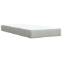 Cama box spring con colchón terciopelo gris claro 100x200 cm de , Camas y somieres - Ref: Foro24-3287662, Precio: 365,69 €, D...
