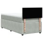 Cama box spring con colchón terciopelo gris claro 100x200 cm de , Camas y somieres - Ref: Foro24-3287662, Precio: 365,69 €, D...