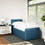 Cama box spring con colchón terciopelo azul 100x200 cm de , Camas y somieres - Ref: Foro24-3287660, Precio: 357,49 €, Descuen...