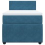 Cama box spring con colchón terciopelo azul 100x200 cm de , Camas y somieres - Ref: Foro24-3287660, Precio: 357,49 €, Descuen...