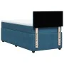 Box spring bed with blue velvet mattress 100x200 cm by , Beds and slatted bases - Ref: Foro24-3287660, Price: 345,90 €, Disco...