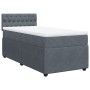 Cama box spring con colchón terciopelo gris oscuro 100x200 cm de , Camas y somieres - Ref: Foro24-3287669, Precio: 370,77 €, ...