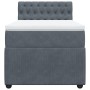Cama box spring con colchón terciopelo gris oscuro 100x200 cm de , Camas y somieres - Ref: Foro24-3287669, Precio: 370,77 €, ...