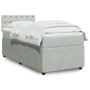 Cama box spring con colchón terciopelo gris claro 100x200 cm de , Camas y somieres - Ref: Foro24-3287674, Precio: 372,83 €, D...